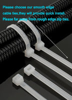 HS Colored Zip Ties Neon Small Nylon Wire Ties Assorted 6 Colors (Green,Yellow, Black, White, Blue, Red) 4 Inch for Crafts,Bulk 600 Pack
