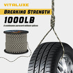 1000lb Paracord Rope, 4mm 12 Triple Strands Paracord, Heavy Duty Tactical Parachute Cord for Survival Gear, Camping, Hiking, and Ideal for Bracelets, Lanyards, Type III