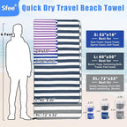 Sfee 2 in 1 Microfiber Beach Towel, Quick Dry Towel Travel Camping Towel Super Absorbent Compact Lightweight Sports Gym Towels Set for Beach, Gym, Hiking, Pool, Backpacking, Bath, Yoga