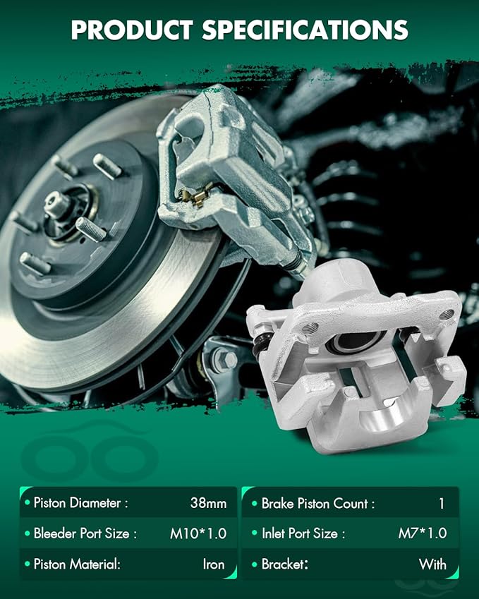 SCITOO 19B3193 Rear Left Disc Brake Caliper Assembly w/Bracket For Toyota For RAV4 2006-2012