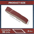 2 Pcs Sanding Belts 6 x 80 Inch 36 Grit Aluminum Oxide Abrasive Sandpaper for Belt Sander Metal Grinding Wood Working Weld Rust Removal