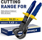 haisstronica Cable Cutters Ratcheting Cable Cutter Heavy Duty Wire Cutters for Copper Aluminum Cable Cutting Up to 500 Kcmil