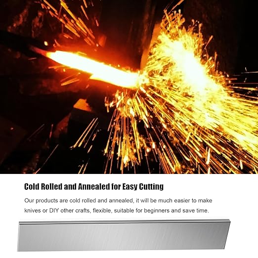 3 Pack 15N20 Steel for Knife Making - 12"x1.5"x1/8" 15N20 Steel Flat Stock Knife Blanks for Knife Making DIY