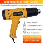 355pcs Heat Shrink Tubing Kit with 1000W Heat Gun - 3:1 Shrink- Electrical Waterproof Industrial Heat Shrink Tubing Terminals- Marine Grade Wire Connector Shrink Wrap Tube - 3.15" Length