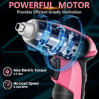 Cordless Screwdriver Rechargeable, Electric Screwdriver Cordless 24pcs, USB Small Power Screwdriver Set with LED light for Women, Pink