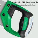 14 inch Hand Saw 11TPI Pro Fine Cut for Wood, Plastic Pipes, Drywall, Trees Trimming & Pruning, Sharp for Woodworking, Green