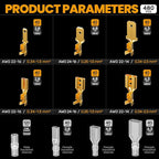 SOMELINE Open Terminal Connector Crimping Tool Kit, 2.8/4.8/6.3mm Male Female Non-Insulated Disconnect Terminals, AWG 24-14 Crimping Pliers for Molex 2.13/2.36mm, AMP - TE CONNECTIVITY Connectors