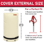 Redford Supply Co. Cold Snap (0°F) Large Outdoor Faucet Covers for Winter Freeze Protection, 14"W x 27"H, Foam Spigot Covers Winter Insulated, Outside Pipe Cover, Insulated Hose Bib Cover (Beige)