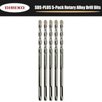 Generic 3/8""*8"" SDS Plus Stainless Steel U-Groove Drill Bits 5 Pcs