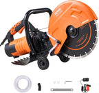 VEVOR Electric Concrete Saw, 12 in, 1800 W Motor Circular Saw Cutter with Max. 4.5 in Adjustable Cutting Depth, Wet Disk Saw Cutter Includes Water Line, Pump and Blade, for Stone, Brick