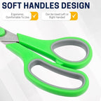 8" Multipurpose Scissor Bulk 48 Pack, Comfort Grip Handles Ultra Sharp Blade Shears Stainless Steel Scissors for Office Home, All Purpose Scissors