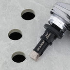 3/4” Diamond Hole Saw with Slots 20mm Vacuum Brazed Tile Hole Saw for Porcelain Granite Brick Concrete with 5/8-11 Thread to 3/8” Hex Shank Adapter Fit Both Angle Grinders & Electric Drills