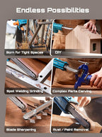 Seesii Belt Sander 1/2" x 18", 6 Speeds Max 1700 FT/Min, with 2 * 2.0Ah Battery, Charger, Hand Held Belt Sander for Metal Working, Wood, Plastic, Auto Grinding