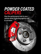 Power Stop Front S6038 Pair of High-Temp Red Powder Coated Calipers For Acura ILX 2013-2015, Honda CR-Z 2011-2015, Honda Civic 2012-2015, Honda Fit 2009-2020 [Model Specific]