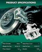 SCITOO Rear Left Brake Caliper With Bracket 19B6811 Compatible For Kia For Rio 2012-2017