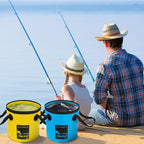 AUTODECO 2 Pack Collapsible Bucket 5 Gallon Container Folding Water Bucket Portable Wash Basin for Outdoor Travelling Camping Fishing Gardening Car Washing 20L