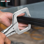 MAXPOWER 11-inch Locking C Clamp, Heavy Duty C-Clamp Locking Pliers with Regular Tips for Welding