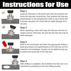 10PCS Carbide Hole Saw Kit, 5/8'' to 2'' Metal Hole Cutter with Pilot Drill, Holesaw for Hard Metal, Stainless Steel, Iron, Mild Steel, Aluminium, Alloy, Plastic, Fiberglass