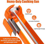 Holothurian Caulking Gun, Caulk Gun No Drip,Sealant Finishing Tool Grout Scraper for Kitchen Bathroom Window Sink Joint, 1/10 Gallon Cartridge, 20:1 Thrust Ratio