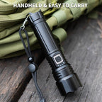 Rechargeable Flashlights High Lumens, 90,000 Lumen Super Bright Led Flashlight with USB Cable, 5 Modes Powerful Flashlight Waterproof Flash Light for Home Camping - 2 Pack
