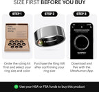 ULTRAHUMAN Ring AIR-Smart Ring Health Tracker, Size First Sizing Kit,Sleep Tracker,Smart Ring for Men/Women,Fitness Tracker (Made in India, Space Silver, 8)