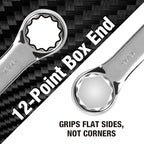 DURATECH Stubby Combination Wrench Set, SAE, 11-piece, 3/8'' to 1'', 12-Point, CR-V Steel, with Rolling Pouch