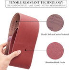 4 x 36 Sanding Belts, 120 Grit Aluminum Oxide Sanding Belt for Belt Sander, 4X36 Belt Sander Belt for Woodworking, 15 Pack(4x36in, 120 Grit)