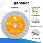 Rock Slab Grinding Disc - 7 inch Glass Cutter Disc, Granite Cutting Disc, Diamond Grinder Wheel for Rock Slab, Stone, Tile, Marble, Granite, Glass Diamond Cutting Discs