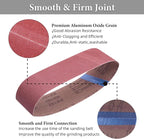24 Pcs 3x24 Sanding Belts, 120 Grit Belt Sander Sanding Belts, 3 x 24 Inch Aluminum Oxide Sanding Belts for Belt Sander(3x24in, 120 Grit)