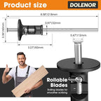 Wheel Marking Gauge Woodworking, Scribe Tool Woodworking, Adjustable 0-12cm, Aluminum & Brass Options, for Parallel Lines, Dovetail Joints & Professional Carpentry (Aluminum)