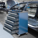 5-Drawer Rolling Tool Chest,Tool Chest on Wheels and Keyed Locking System,Tool Cabinet with Stainless Counter Top and Drawer Liners,Special Link Buckle for Connecting,for Home,Garage