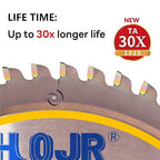 Aluminum Cutting Circular Saw Blade, Medium Aluminum,The Cutting Head uses a Special Anti-Heat Sticking Coating with high Finish and Long Life,NFM 6-1/2 inch 54-Tooth 5/8" -TA