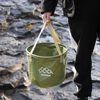 CIRCINUS Collapsible Water Bucket 5.28 gallons (20 liters) Portable wash Basin for Camping Fishing Travel Outdoor Gardening car Washing (Green)