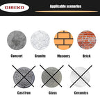 Generic Direko 10 Piece Carbide-Tipped SDS-Plus Rotary Hammer Drill Bit Set Length 6"",Twist Drill 3/4"",for Masonry，Concrete,Brick Granite etc.