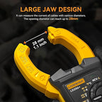 Digital Clamp Meter 6000 Counts Voltage Tester with Auto Range,AC/DC High Voltage,AC/DC Current,DC Power, ACV VFD, Resistance, Capacitance, Diode, Live Wire Test, NCV, True RMS,AC Current Meter LD206+