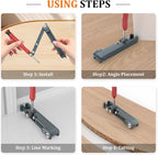 Multifunctional Scribing Tool, Construction Pencil Carpenter Scribe Tool DIY Woodworking Scribe Tool Contour Gauge Scriber Line Maker Measuring Tool Scribing Compass for Wood