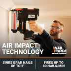 Worx Nitro 20V 18GA Cordless Brad Nailer, Cordless Nail Gun, Nail Gun Battery Powered, Up to 2 Inch, Tool-Free Jam Release, Trimming & Molding, Baseboard WX842L PowerShare – Battery, Charger Included