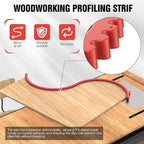 Pisman Router Edge Guide & Template Kit - 78" Plastic Woodworking Profiling Strip for Precision Trimming | Fits Bosch/Dewalt/Makita Routers | DIY Furniture, Cabinet & Table Edge Molding (Red)