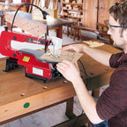 16-Inch Scroll Saw with Tilting Table and LED Light – Adjustable Speed for Wood, Acrylic, and Crafts