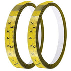 Adhesive Measuring Tapes,Steel Self Tape Measure,1/2" Wide Imperial & Metric Ruler Sticker, Stick On Table Saw and T Track for Woodworking, Drafting (Yellow, Right to Left 118" 2PCS)