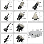 Diamond Tile Hole Saw Kit, 10 PCS Diamond Drill Bit Set, Diameter 6/6/8/19/35/51/65mm for Tile Porcelain Ceramic Marble, with 20mm Finger Bit, 50mm Chamfer Bit and SDS Adapter