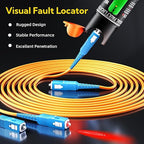 Visual Fault Locator,30KM Red Light Fiber Optic Cable Tester Meter, Cable Test Equipment Suitable with 2.5 mm Universal Connector FC Male to LC Female Adapter for CATV Telecommunications