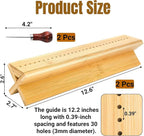 Noamus 2 Pack Bamboo Book Binding Cradle with 2 Awls, Wood Signature Hole Punching Tool Set with Piercing Guide, Portable Bookbinding Supplies Kit for DIY Crafts, Notebook Journals Planners, Starter