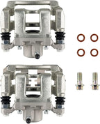 Torchbeam 2PCS Rear Driver and Passenger Side Brake Caliper for 2011-2014 Sonata, 2011-2014 Optima 2.4, 2015 Optima, 2015 Sonata, Disc Brake Caliper Assembly with Bracket Replace #19B6456+19B6457