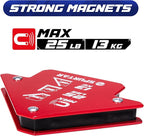 Spurtar Welding Magnets 6pcs 25lbs, Heavy Duty Welding Magnets and Clamps, Strong Magnetic Holder Tools and Accessories, 45, 90, 135 Degree Angle