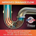 48" Flexible Long Pipe Brush | AC Drain Cleaner Tool | Sink Line Unclogger | Condensate Line Cleaning Brush | Easy Cleaning Flexible Drain Snake for Food, Hair & Clog Removal by FryOilSaver Co. B313C