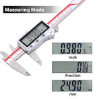 VINCA IP67 Grade Bluetooth Digital Caliper, DIPA-0605B 0-6 Inch/150mm, Inch/Millimeter/Fraction Conversion, Stainless Steel, Large LCD Screen