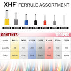 XHF 1700 PCS Ferrule Crimping Tool Kit with Hexagonal Ferrule Crimper Insulated Wire End Ferrules Terminals