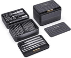 JIMIHOME 100 Pieces Precision Screwdriver Set with Ratchet and Tweezers Magnetic Screwdriver Kit Desktop Mini Tool Station 100-Piece with Bits for Electronics PC Laptop Tablet Repair Household Tool