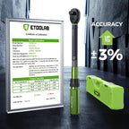 1/2 Drive Click Torque Wrench Dual-Range【10-170.0ft.lb/13.60-230.5Nm】±3% Precision Torque Wrench 1/2 Drive, 72 Tooth Dual-Direction Adjustable Torque Wrench for Bicycle, Moto and Car Maintenance